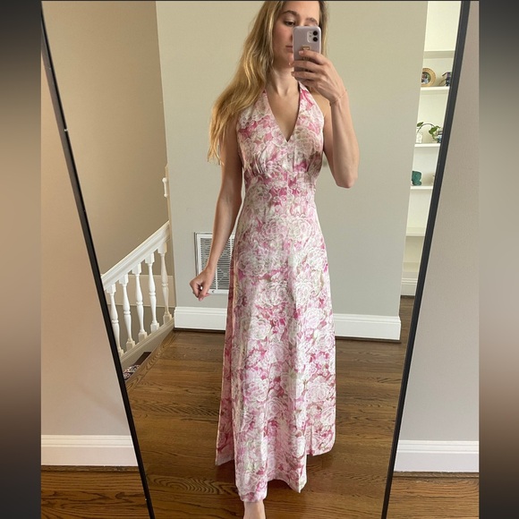 Vintage 70s Halterneck Gown - Picture 1 of 4